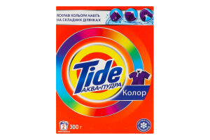 Засіб мийний синтетичний порошкоподібний Color Аква-Пудра Tide 300г