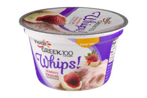 Yoplait Greek 100 Whips! Fat Free Yogurt Mousse Strawberry Cheesecake