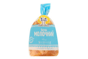 Батон половинка в нарізці на заквасці Молочний Рома м/у 0.225кг