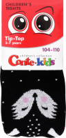 Колготки дитячі Conte kids Tip-Top №17С-60СП 104-110 чорний-фуксія