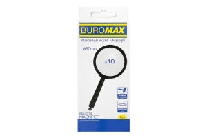 Скло збільшувальне пластик 10кратне 60мм Buromax