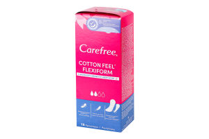 Прокладки ежедневные гигиенические Fresh scent Flexiform Мягкость хлопка Carefree 18шт