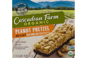 Cascadian Farm Organic Chewy Granola Bars Peanut Pretzel - 5 CT