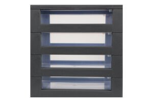 Органайзер граніт/прозорий на 4ящики універсальний Алеана