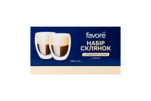 Склянка Favore з подвійним дном 250мл