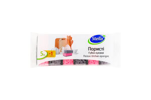 Губки кухонні пористі Stella 6шт