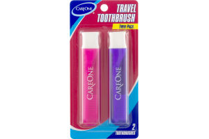 CareOne Travel Toothbrush Twin Pack - 2 CT