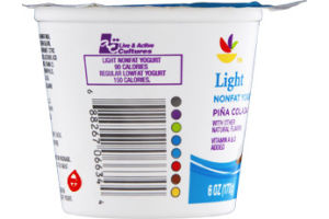Ahold Light Nonfat Yogurt Pina Colada