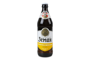 Пиво 0.5л 5.5% світле пшеничне фільтроване пастеризоване Kristallweizen Земан пл