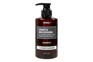 Шампунь для волосся безсульфатний відновлюючий Cherry blossom Honey&Macadamia Kundal 500мл