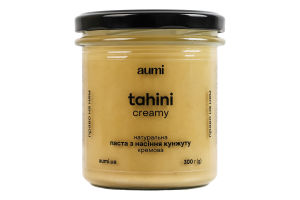 Паста из семян кунжута натуральная кремовая Tahini Aumi c/б 300г