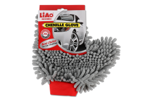 Губка-варежка для мойки авто микрофибра 24х20см №F130015 Liao 1шт