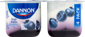 Dannon Fruit on the Bottom Lowfat Yogurt Blueberry - 4 CT