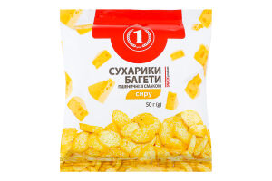 Сухарики пшеничні зі смаком сиру Багети ТМ "1" м/у 50г