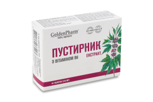 Добавка дієтичка Пустирник екстракт з вітаміном В6 50таблеток Голден фарм