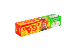Чипсы картофельные со вкусом укропа и сметаны Золотисті к/у 100г