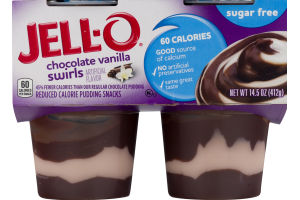 Jell-O Sugar Free Chocolate Vanilla Swirls - 4 CT