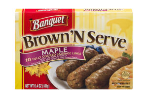Banquet Brown'N Serve Sausage Links Maple - 10 CT
