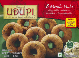 Deep Udupi South Indian Vegetarian Cuisine Mendu Vada Crispy, Golden Lentil Fritters - 8 CT