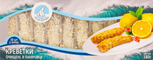 Креветки морожені очищені сирі в паніровці Polar Seafood з/х к/у 180г