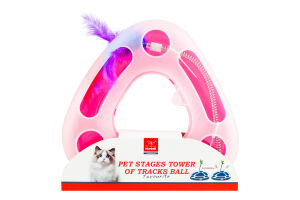 Іграшка для котів Трикутник з кулькою24х7,2х30,4см