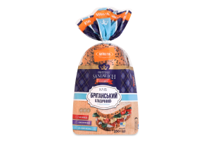 Хлеб нарезной с молоком Британский классический Британский сэндвич Київхліб м/у 350г