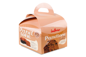 Панетоне карамельний з солоною карамеллю, родзинками та цукатами LaBrio к/у 0.65кг