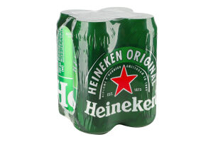 Пиво 4х500мл 5% светлое фильтрованное пастеризованное Original Heineken м/у