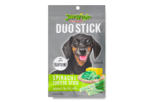 Ласощі д/собак Подвійні палички з шпинатом та сиром 50г Jerhigh