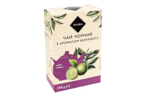 Чай чорний байховий з ароматом бергамоту Ерл Грей RIOBA к/у 100г