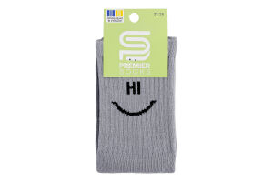 Шкарпетки підл Premier socks Hi-Bye с.сірий р23-25