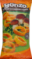 Кільця кукурудзяні зі смаком грибів Gonzo м/у 150г