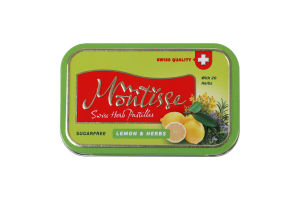Льодяники без цукру Lemon&Herbs Montisse з/б 50г