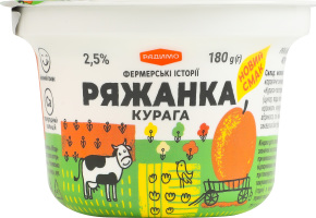 Ряжанка 2.5% густа десертна Курага РадиМо ст 180г