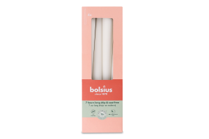 Свічки хмарно білий 245х24мм №958463 Essentials Bolsius 4шт