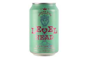 Пиво 0.33л 4% світле нефільтроване непастеризоване Level Head Session IPA Green King з/б