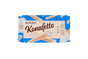 Трубочки вафельные с молочной начинкой Konafetto Roshen м/у 140г