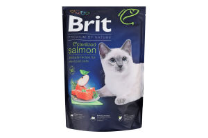 Корм сухий для дорослих стерилізованих котів Salmon Premium by Nature Brit д/п 1.5кг