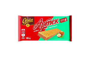 Вафли вкус ореховый Артек Світоч м/у 188г