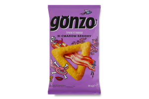 Трикутники кукурудзяні зі смаком бекону Gonzo м/у 70г