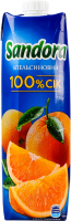 Сок восстановленный неосветленный пастеризованный апельсиновый Sandora т/п 950мл