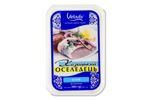 Оселедець філе-шматочки в олії Козацький Veladis б/ш п/у 300г
