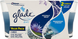 Glade Candle 2-In-1 Value Pack Moonlit Walk & Wandering Stream