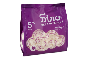 Сир кисломолочний 5% безлактозний Біло м/у 350г