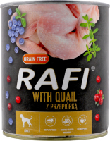Корм д/собак з перепілкою 800г ж/б Рафі