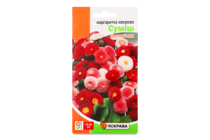 Насіння Квіти Маргаритка махрова сумiш 0,1г Яскрава