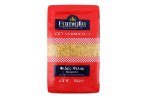 Вироби макаронні з твердих сортів пшениці Cut vermicelli Famiglia м/у 500г