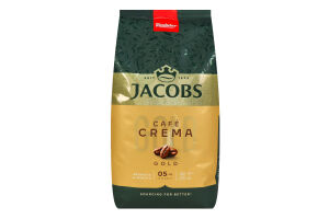 Кофе натуральный жареный в зернах Gold Cafe Crema Jacobs м/у 1кг