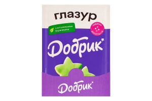 Глазурь с натуральными красителями салатовая Добрик м/у 75г