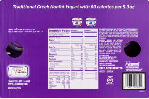 Dannon Light & Fit Greek Nonfat Yogurt Variety Pack - 12 CT